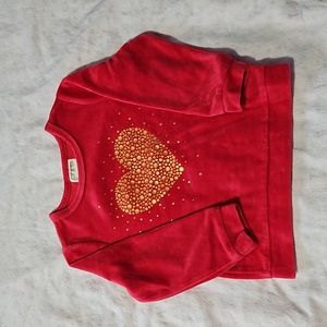 Red velvet sweater